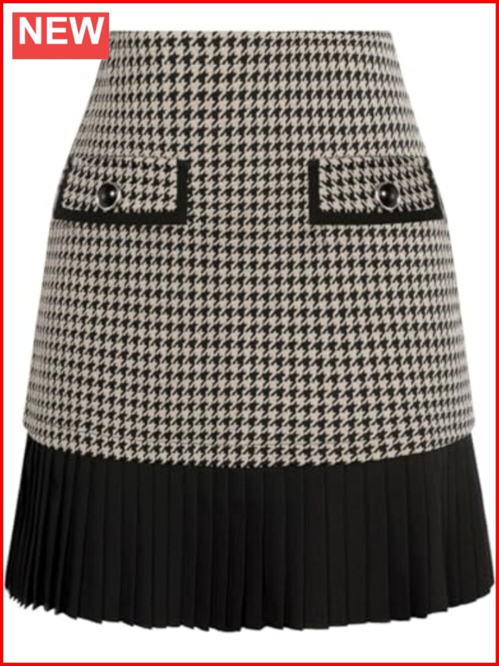 High Waist Pleated A-Line Mini Skirt